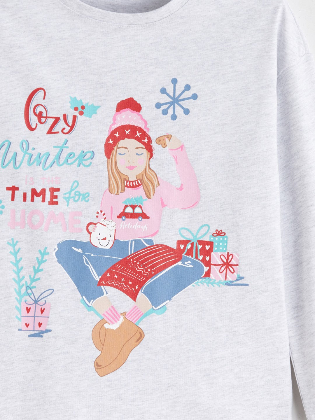 LCW Kids Crew Neck Girls Pyjama Set