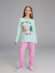 LCW Kids New Year Themed Girls Pyjamas Set