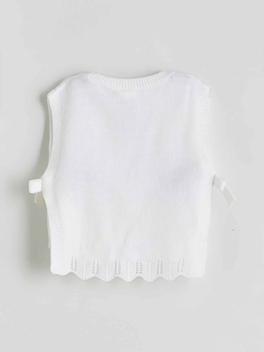 LCW Kids Ecru Crew Neck Floral Girls Knit Sweater