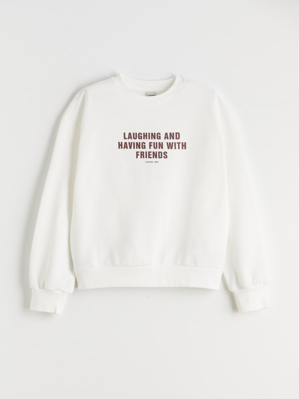 LCW Kids Crew Neck GirlS Thick Sweatshirt, Pack Of 2