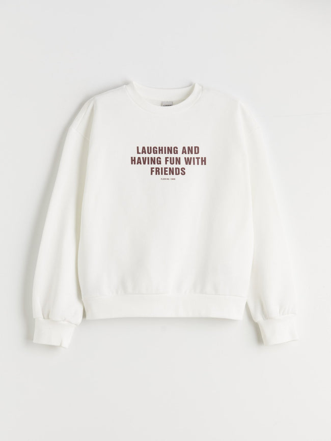 LCW Kids Crew Neck GirlS Thick Sweatshirt, Pack Of 2 Main Image