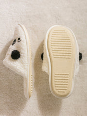 LCW Steps White Animal Figured Plush Women Home Slippers