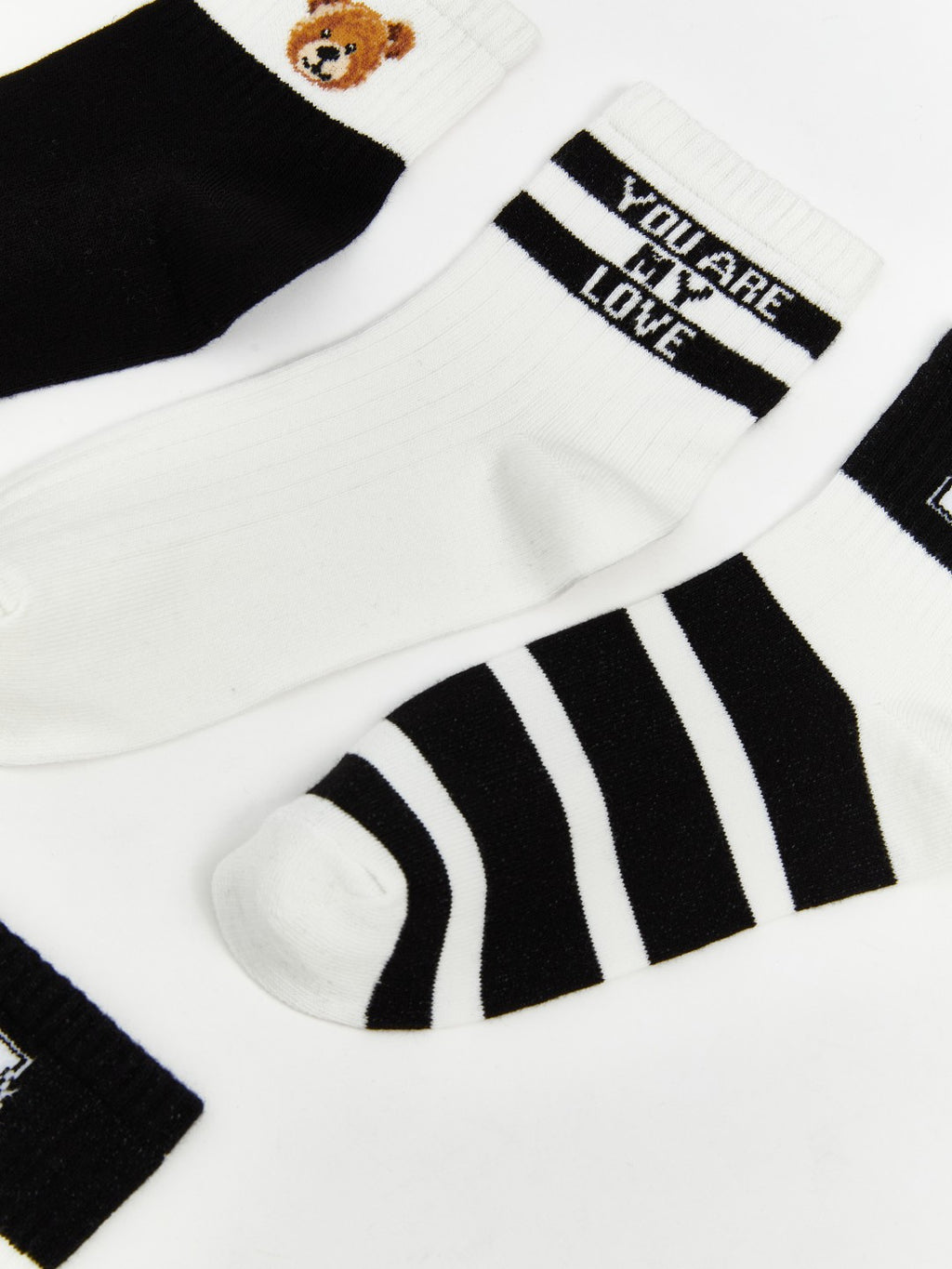 LCW Dream Black Printed Women Ankle Socks 5-Pack