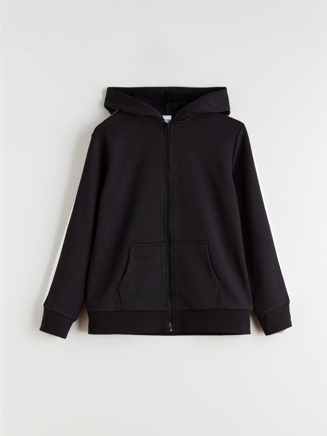 LCW Kids Hooded Girls Zippered Sweatshirt Hover Image