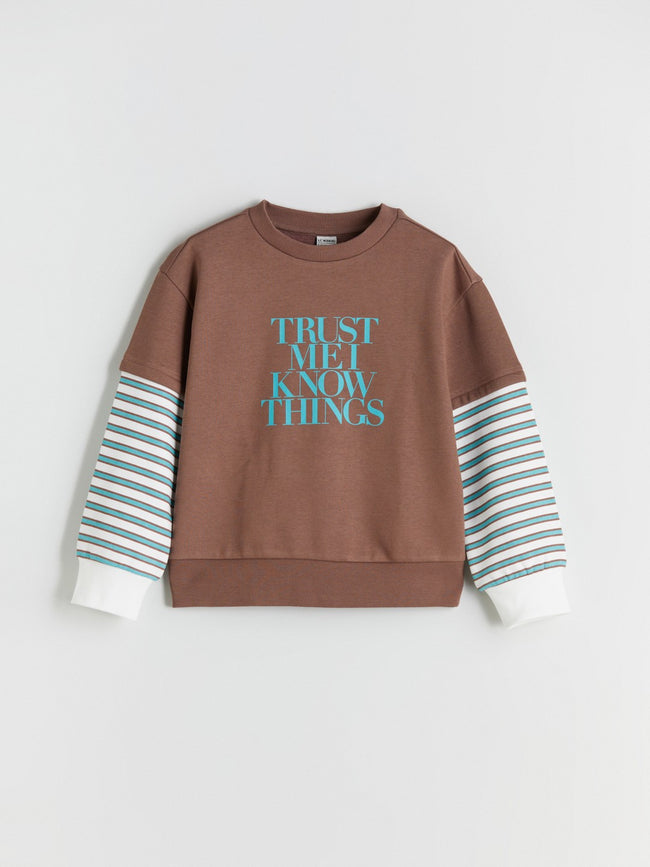 LCW Kids Crew Neck Girls Sweatshirt Hover Image