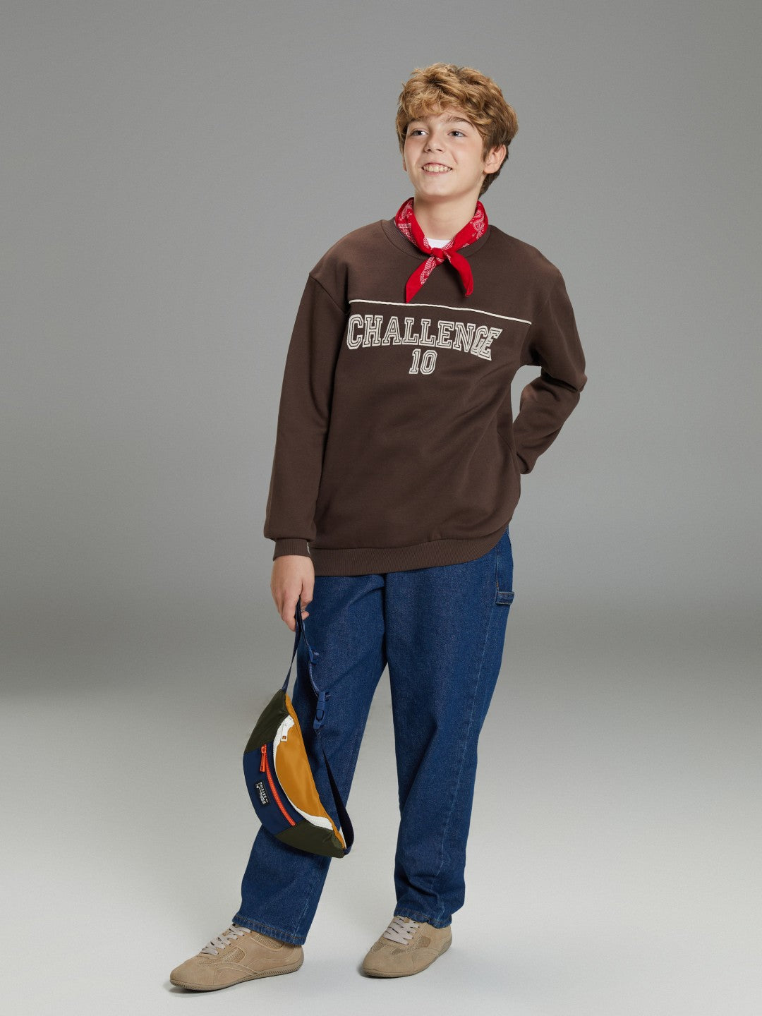 LCW Kids Printed Boys Thick Sweatshirt