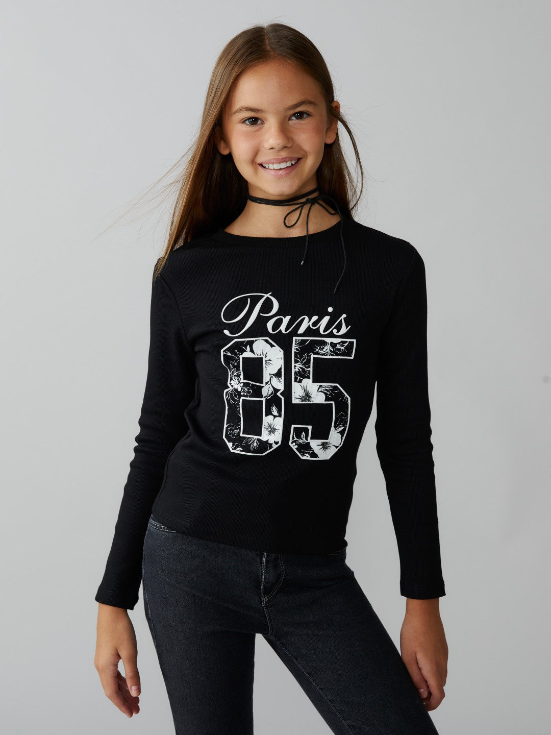 LCW Kids Crew Neck Paris Printed Girls T-Shirt