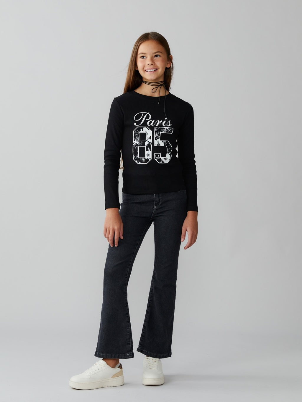 LCW Kids Crew Neck Paris Printed Girls T-Shirt