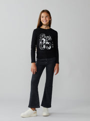 LCW Kids Crew Neck Paris Printed Girls T-Shirt