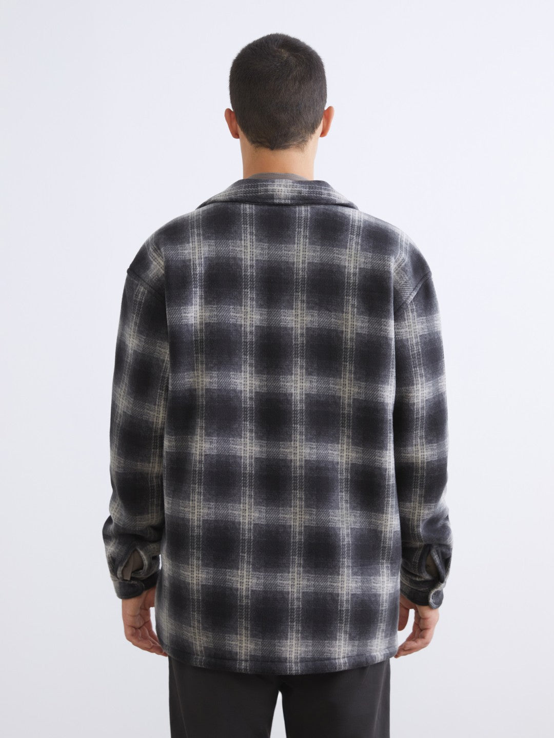 Xside Comfortable Fit Long Sleeve Plaid Men Shirt Jacket