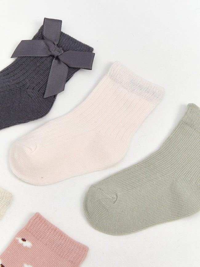 LCW Kids Patterned Baby Girls Ankle Socks 5-Pack Main Image