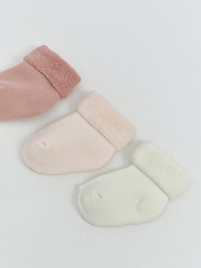 LCW Kids Basic Baby Girls Ankle Socks 3-Pack Main Image