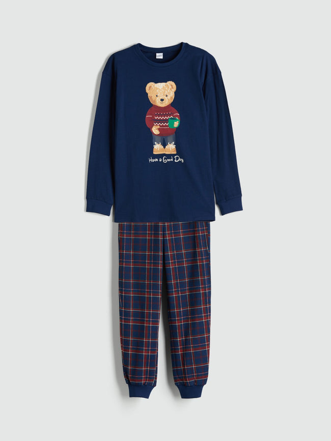 LCW Kids Boy Navy Pyjama Set Hover Image
