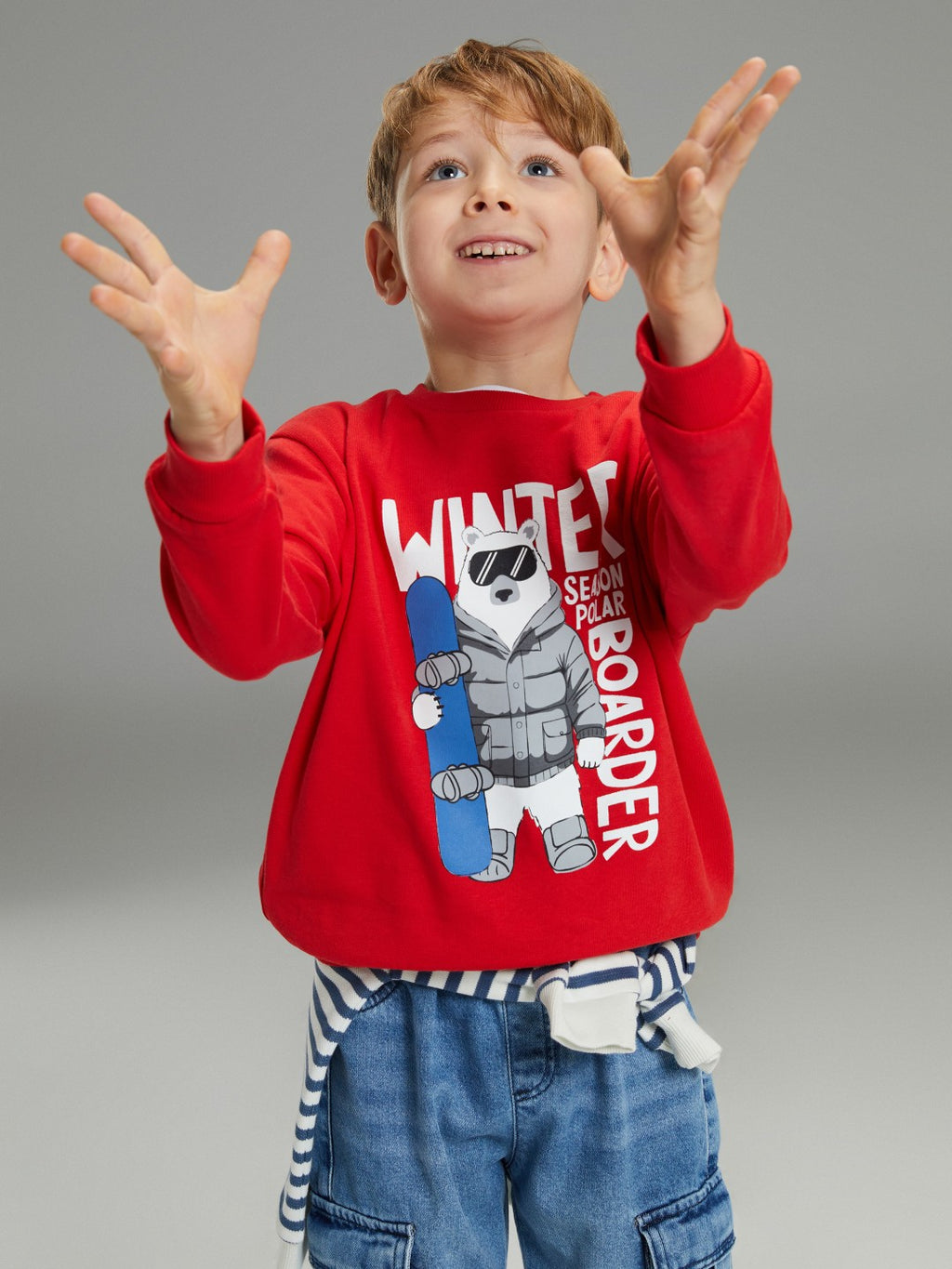 LCW Kids Printed Boys Thick Sweatshirt