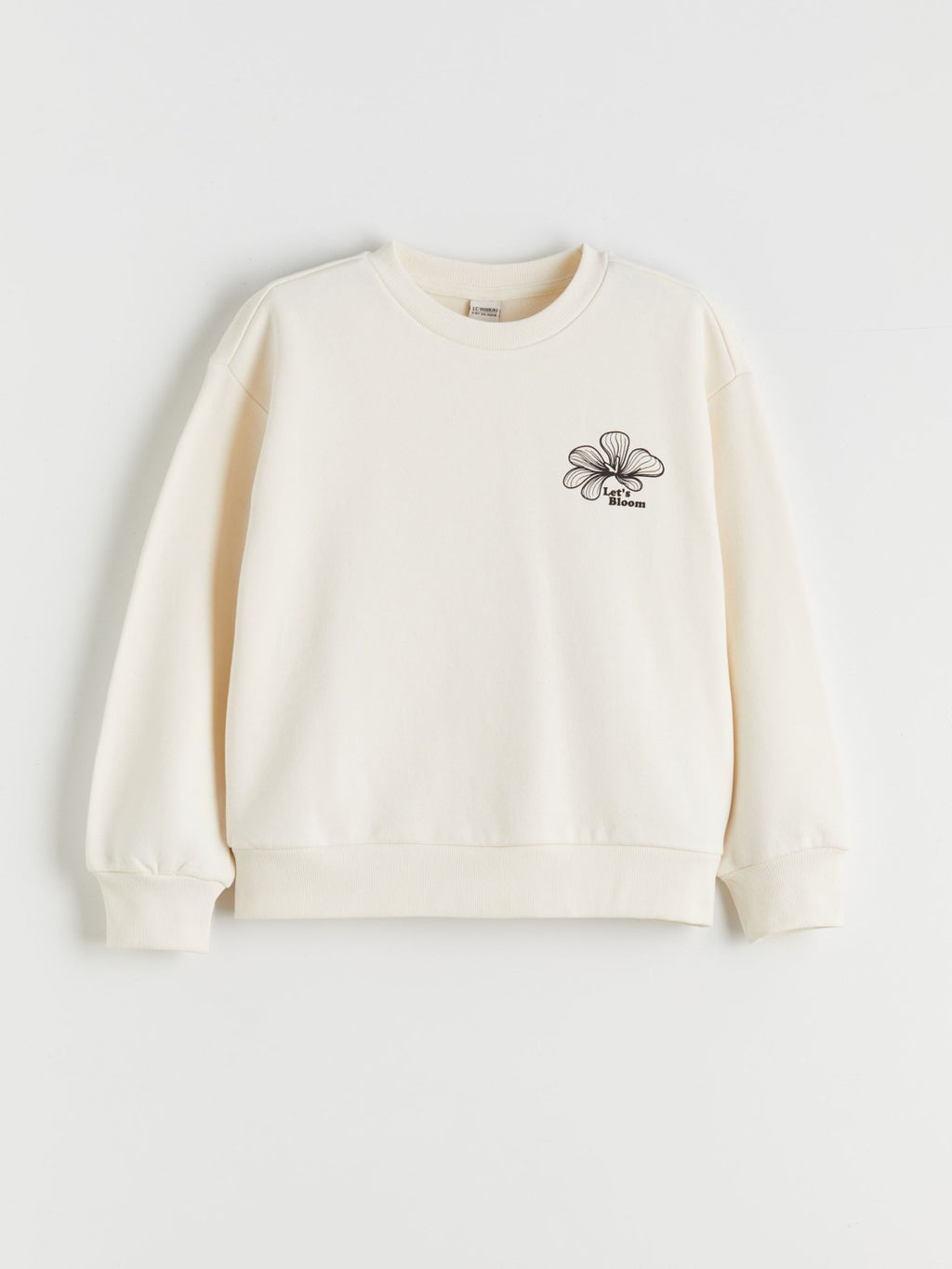 LCW Kids Crew Neck Floral Girls Sweatshirt