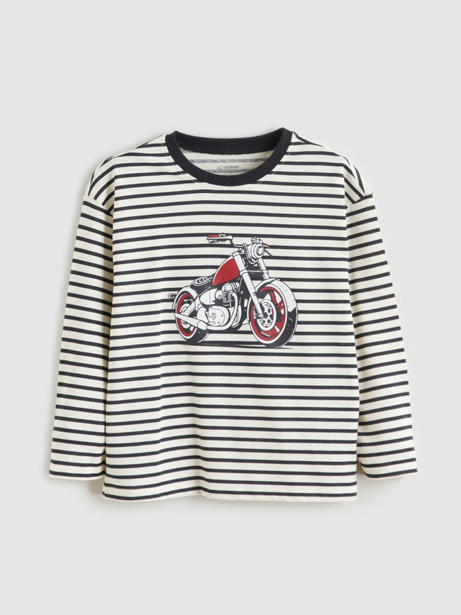 LCW Kids Crew Neck Printed Boys T-Shirt Hover Image