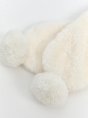 LCW Accessories Ecru Pompom Detailed Baby Girl Scarf