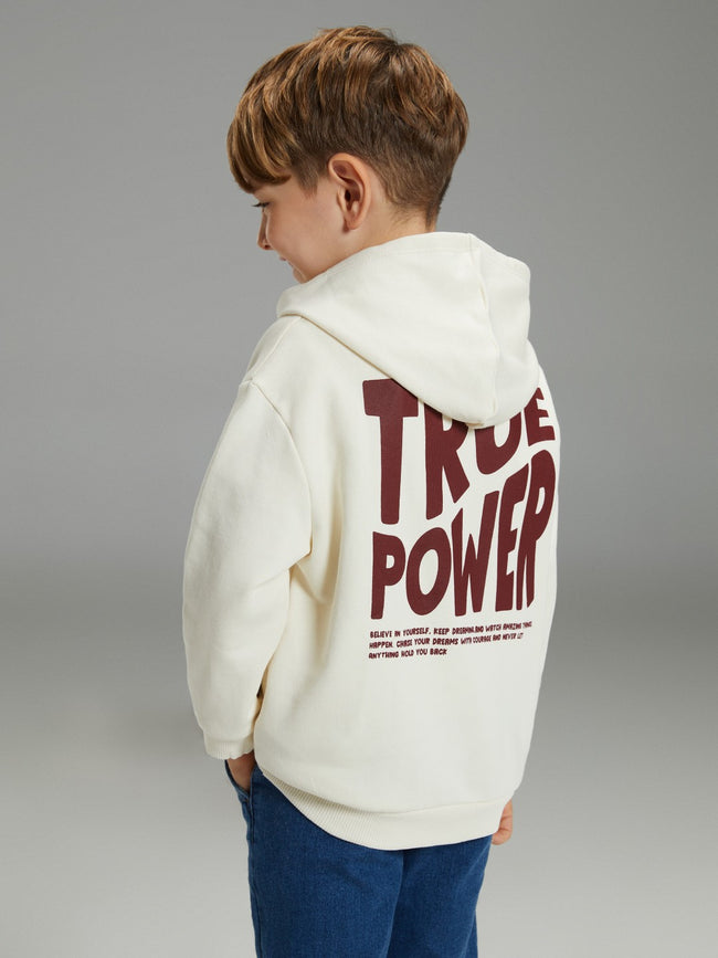 LCW Kids Hooded Printed Boys Sweatshirt Hover Image