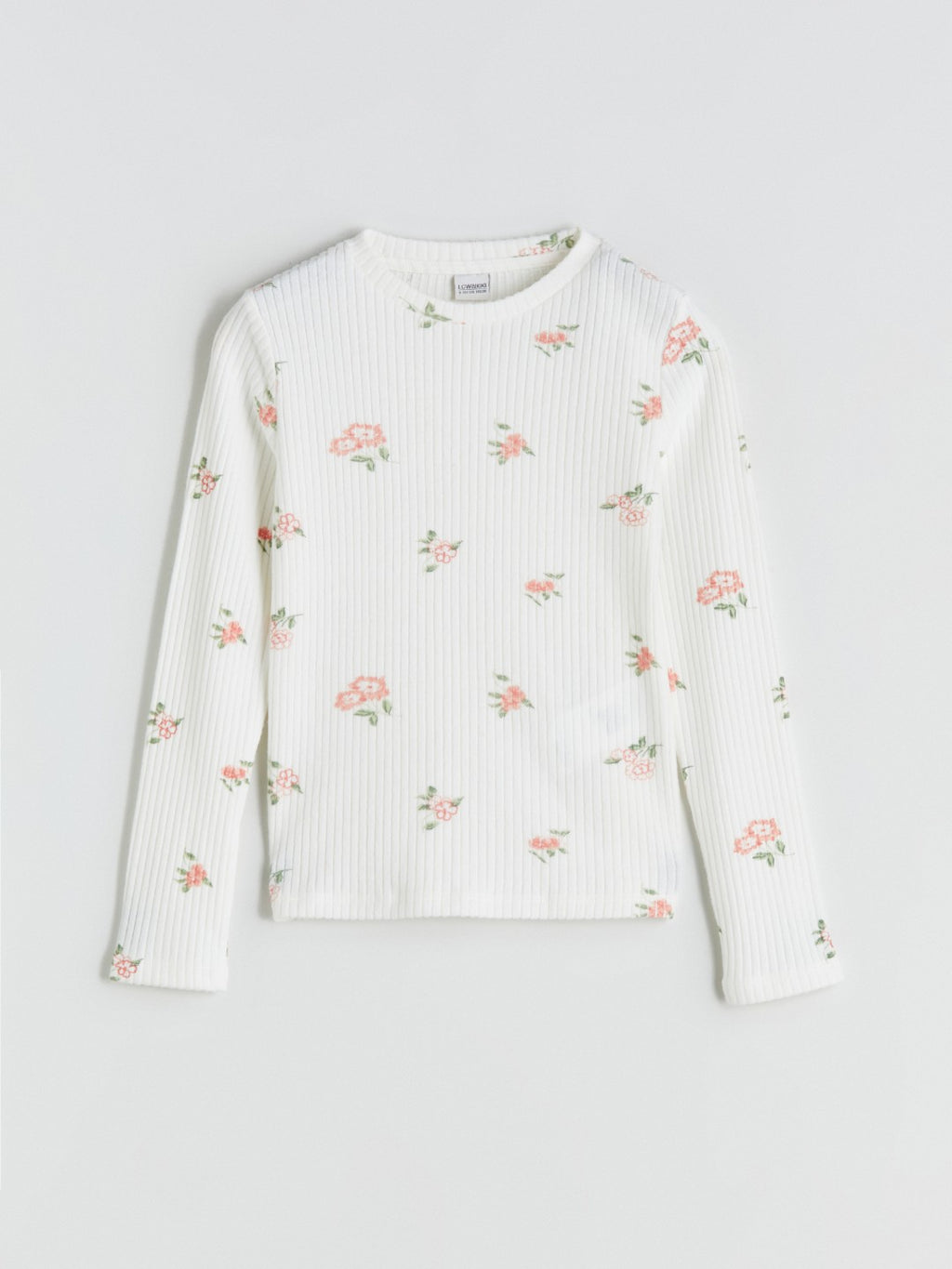 LCW Kids Crew Neck Floral Girls T-Shirt