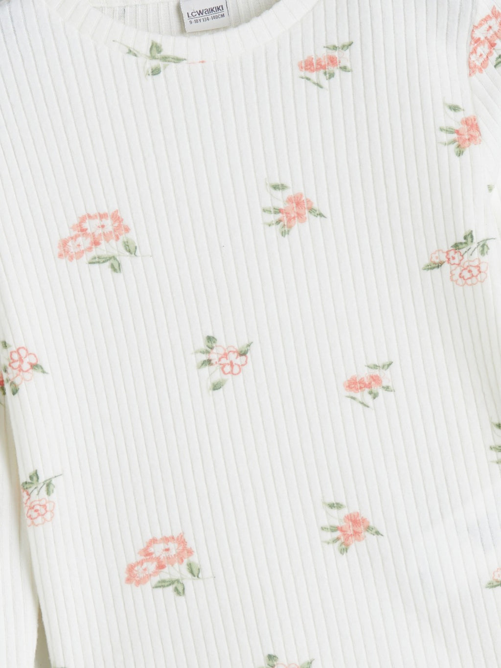 LCW Kids Crew Neck Floral Girls T-Shirt