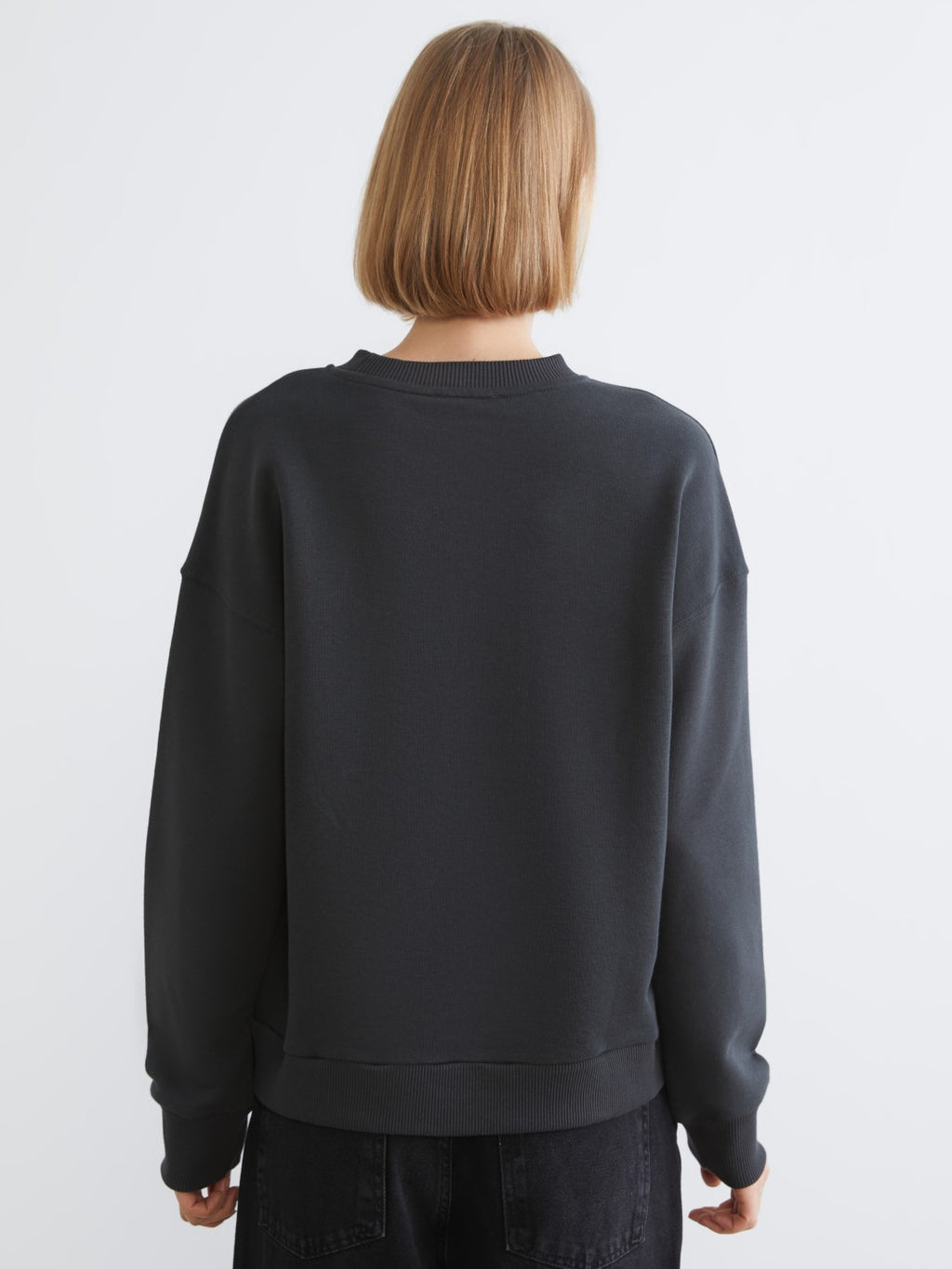 LCW Vision Crew Neck Rhinestone Embellished Oversize Women Sweatshirt