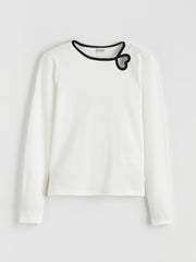 LCW Kids Girl Ecru T-Shirt