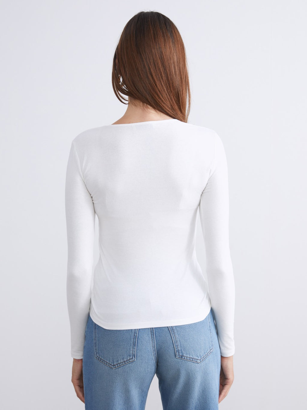 LCW Vision Ecru Plus Size Crew Neck Women Bodysuit