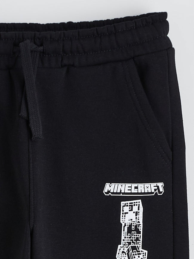 LCW Kids Elastic Waist Minecraft Printed Boys Jogger Sweatpants Main Image