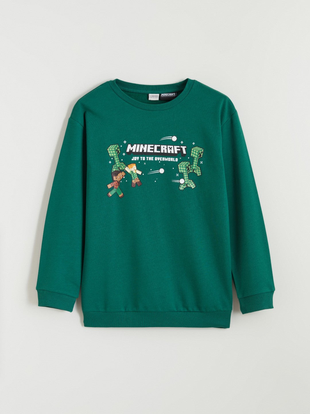 LCW Kids Crew Neck Minecraft Printed Boys Sweatshirt