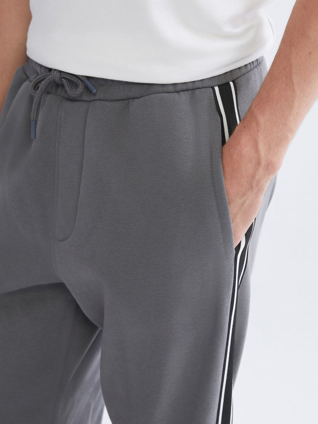 Xside Gray Relaxed Fit Men Tracksuit Bottoms