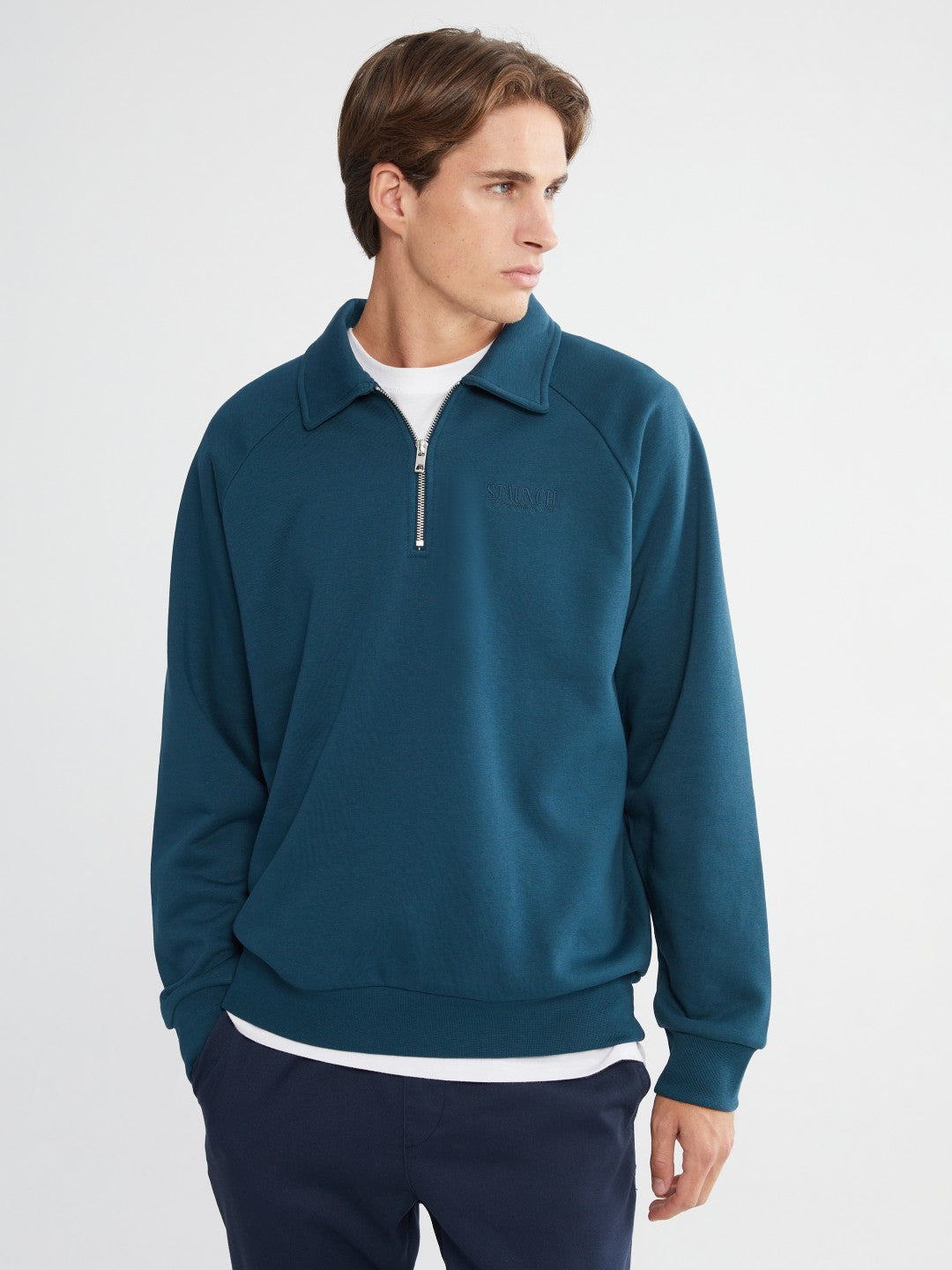 Xside Polo Neck Men Thick Sweatshirt