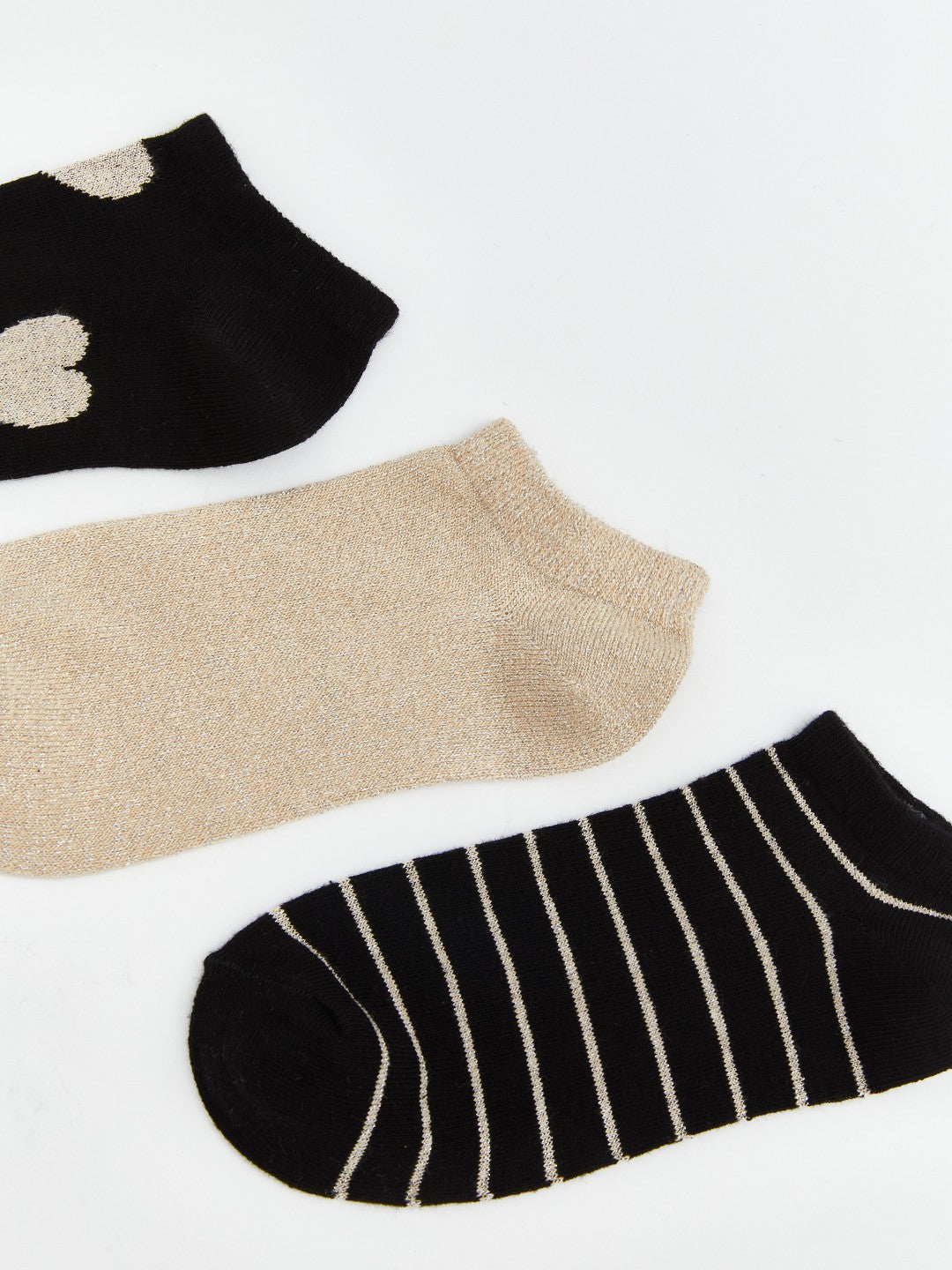 LCW Dream Patterned Women Trainer Socks 3-Pack