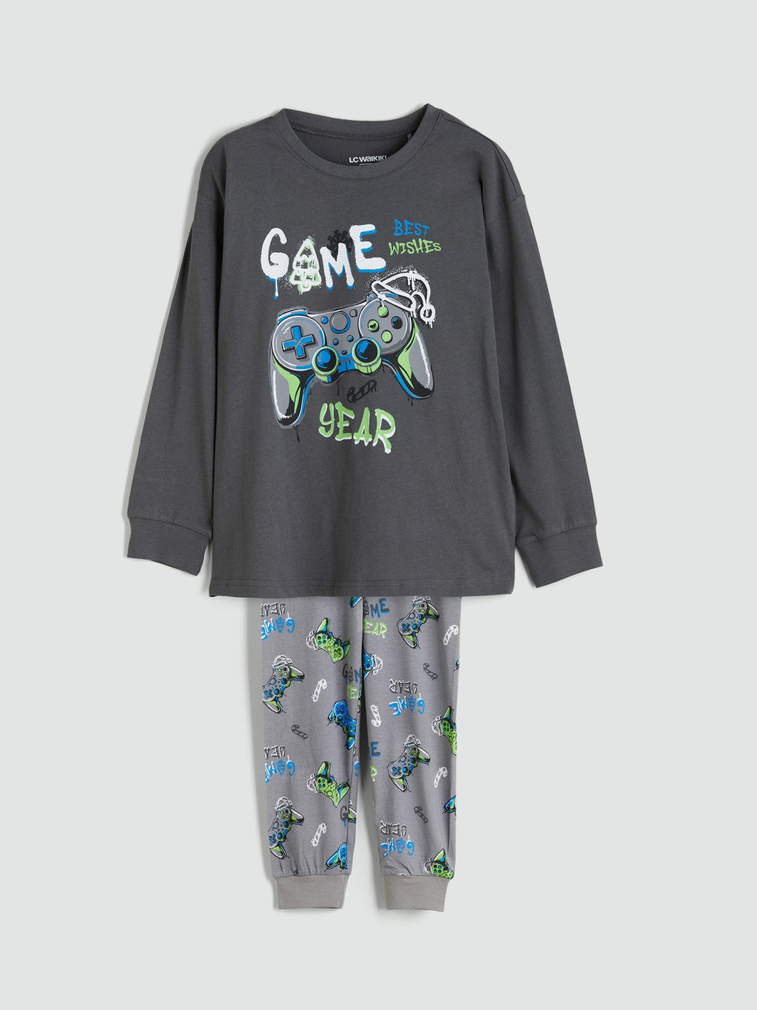 LCW Kids Crew Neck Boys Pyjama Set