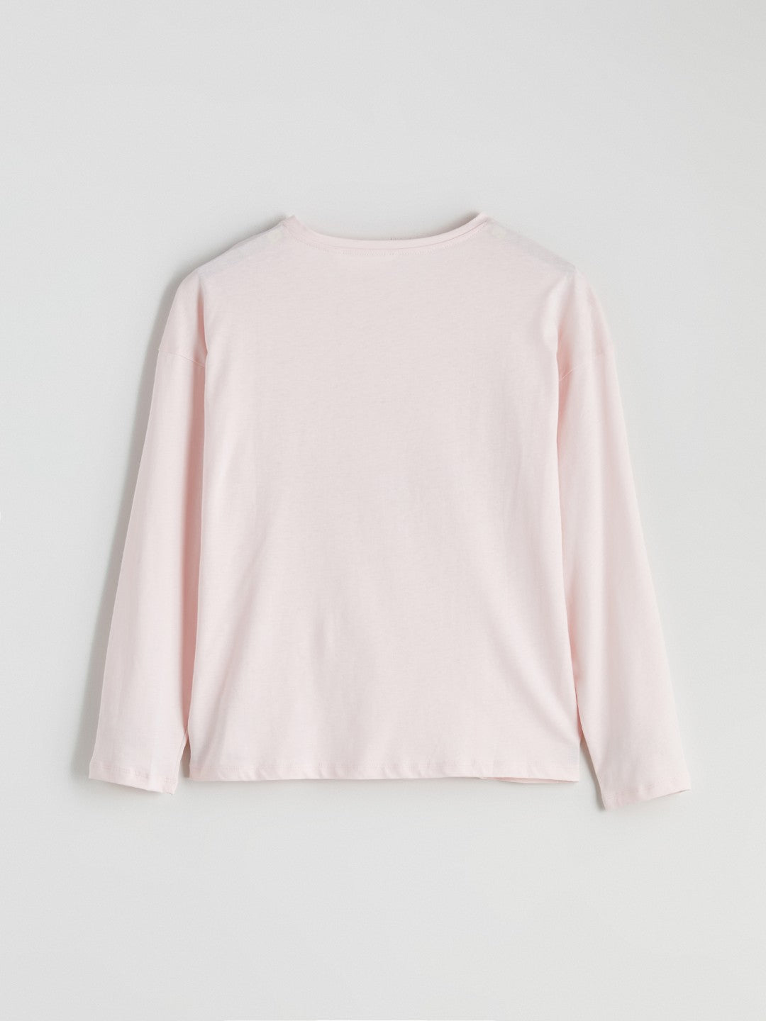 LCW Young Pink Crew Neck Bear Printed Women Pajama Set