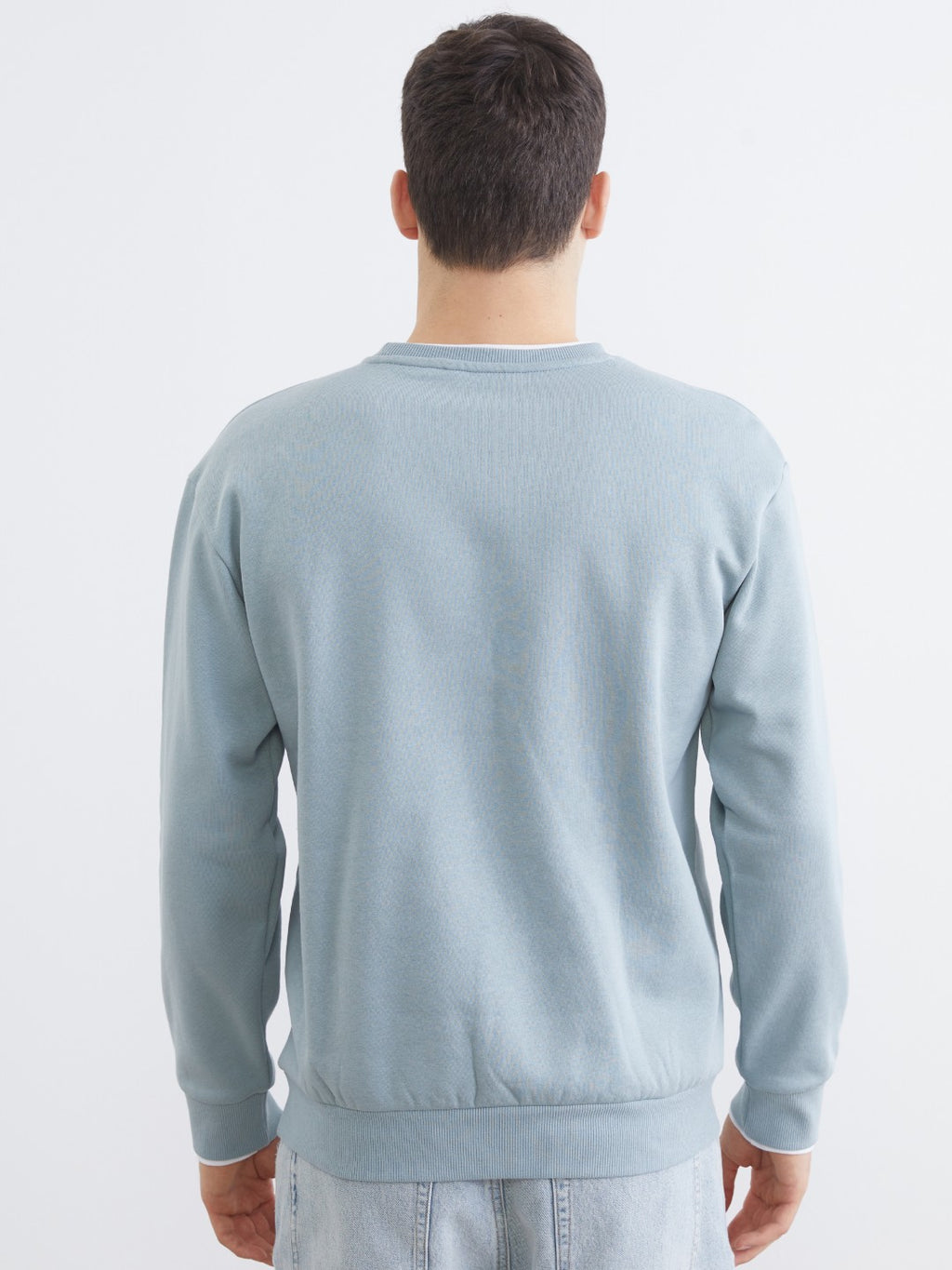 Xside Crew Neck Embroidered Men Thick Sweatshirt