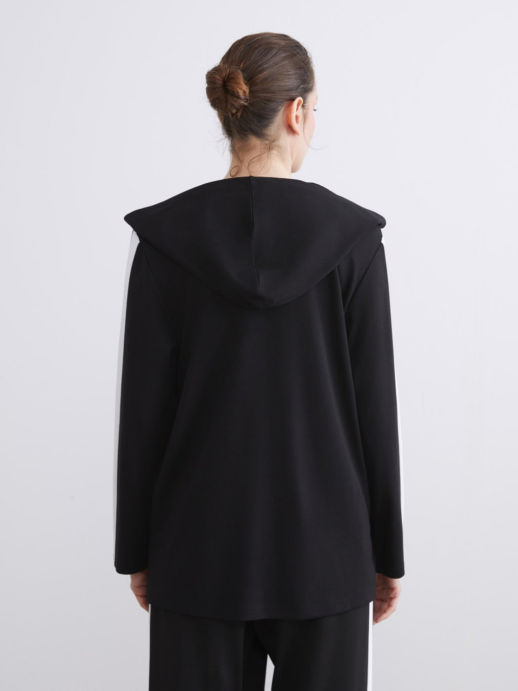 LCW Grace Black Hooded Women Cardigan