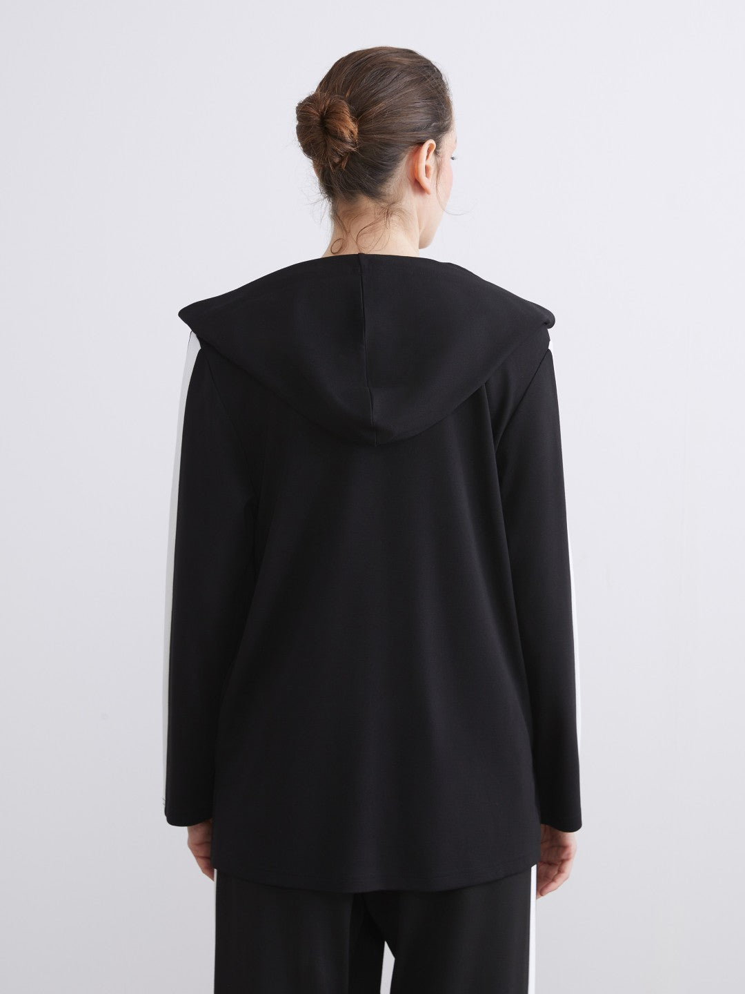 LCW Grace Black Hooded Women Cardigan