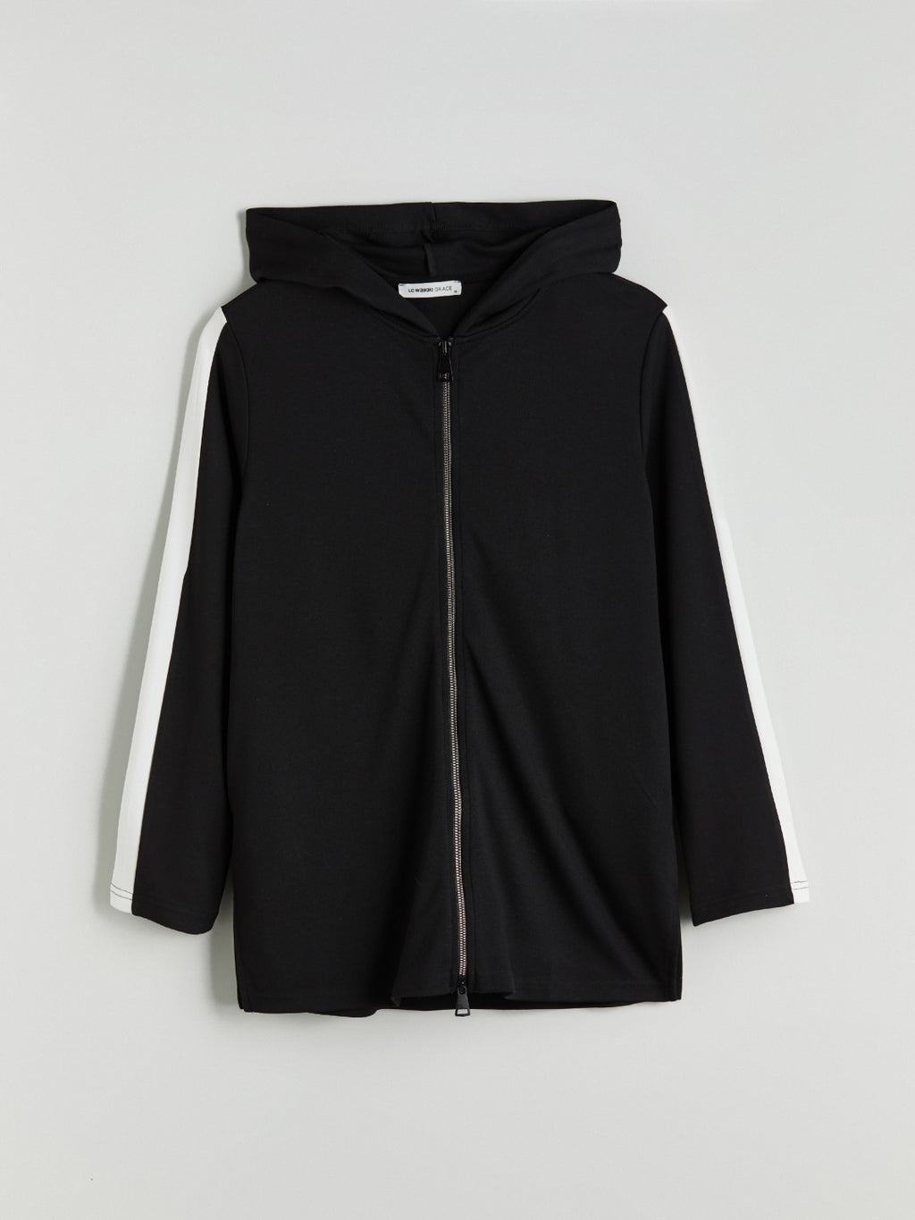 LCW Grace Black Hooded Women Cardigan