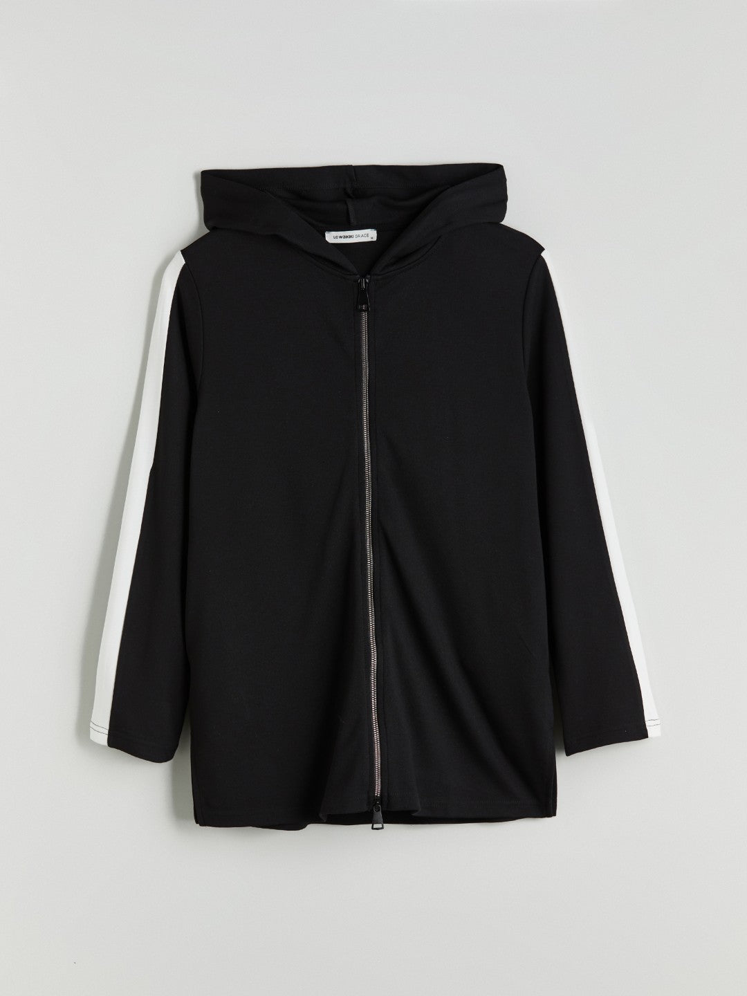 LCW Grace Black Hooded Women Cardigan