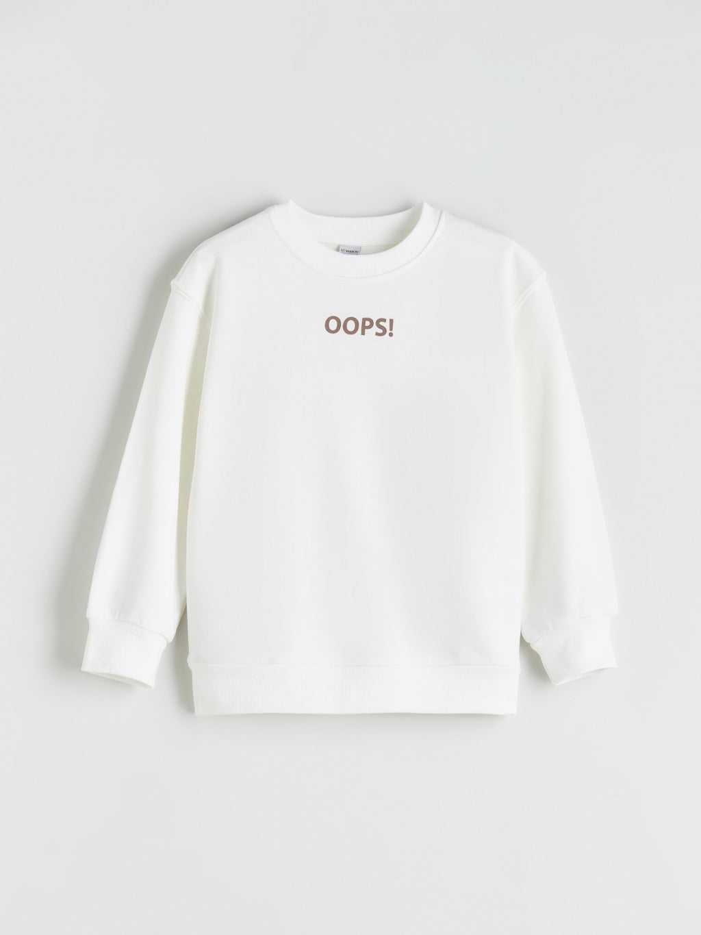 LCW Kids Beige Crew Neck Girls Sweatshirt