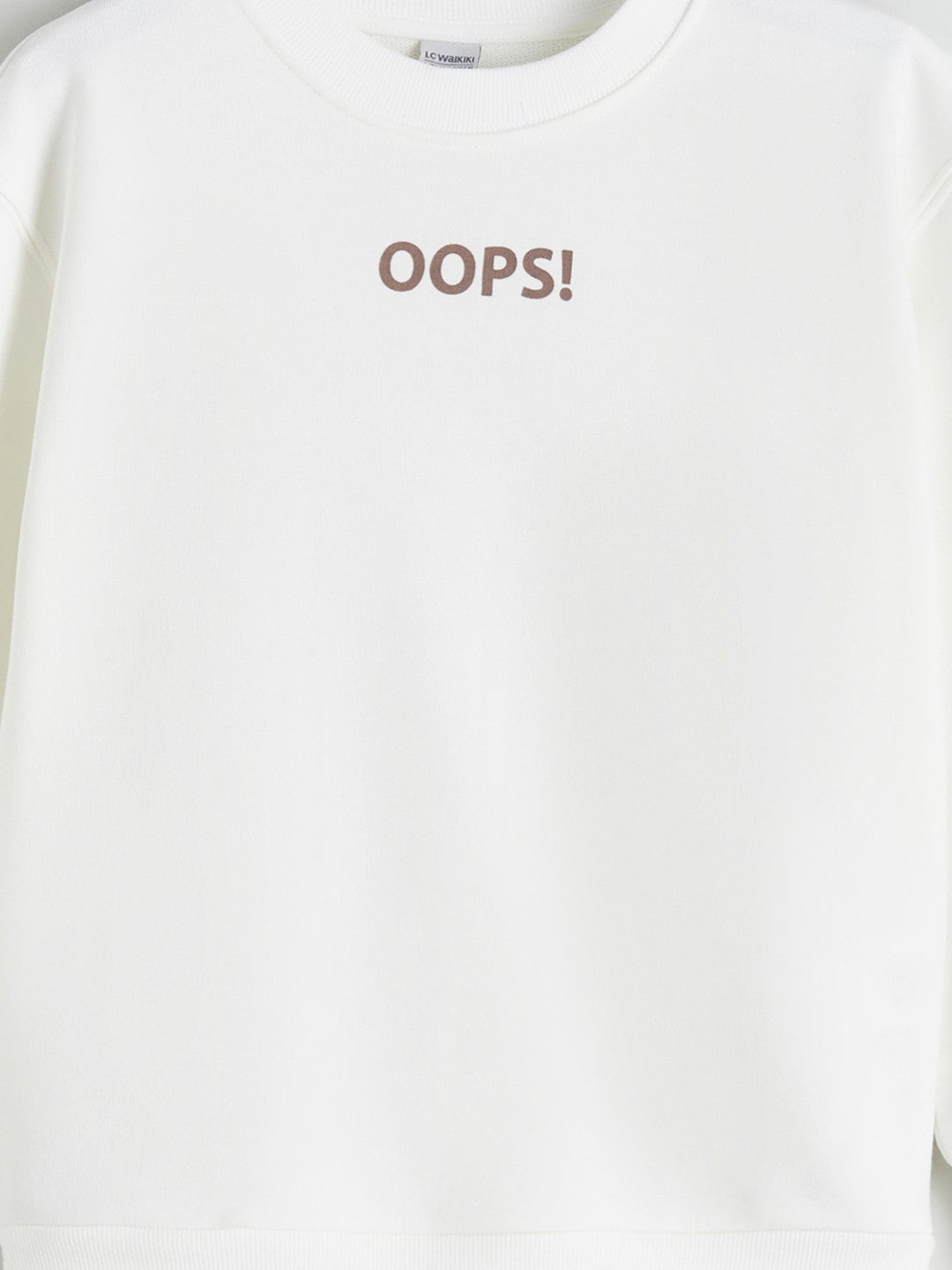 LCW Kids Beige Crew Neck Girls Sweatshirt