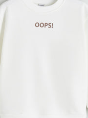 LCW Kids Beige Crew Neck Girls Sweatshirt