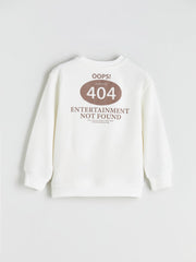 LCW Kids Beige Crew Neck Girls Sweatshirt