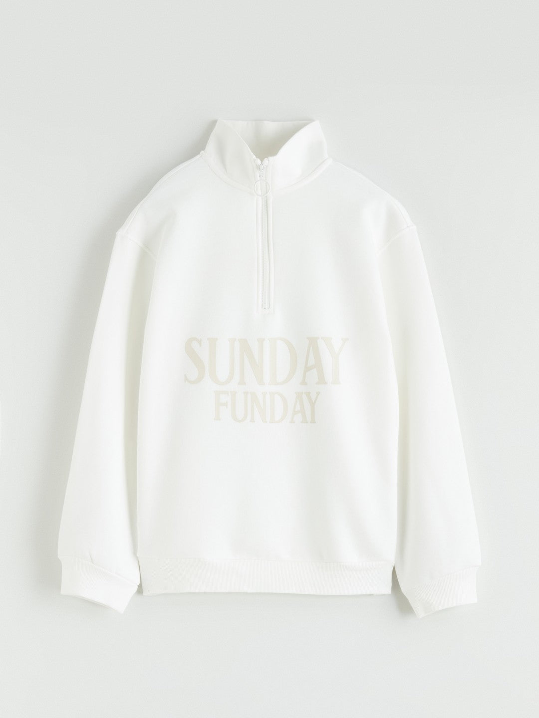 LCW Kids Girls Stand-Collar Plush Sweatshirt