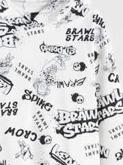 LCW Kids Hooded Brawl Stars Printed Boys Sweatshirt