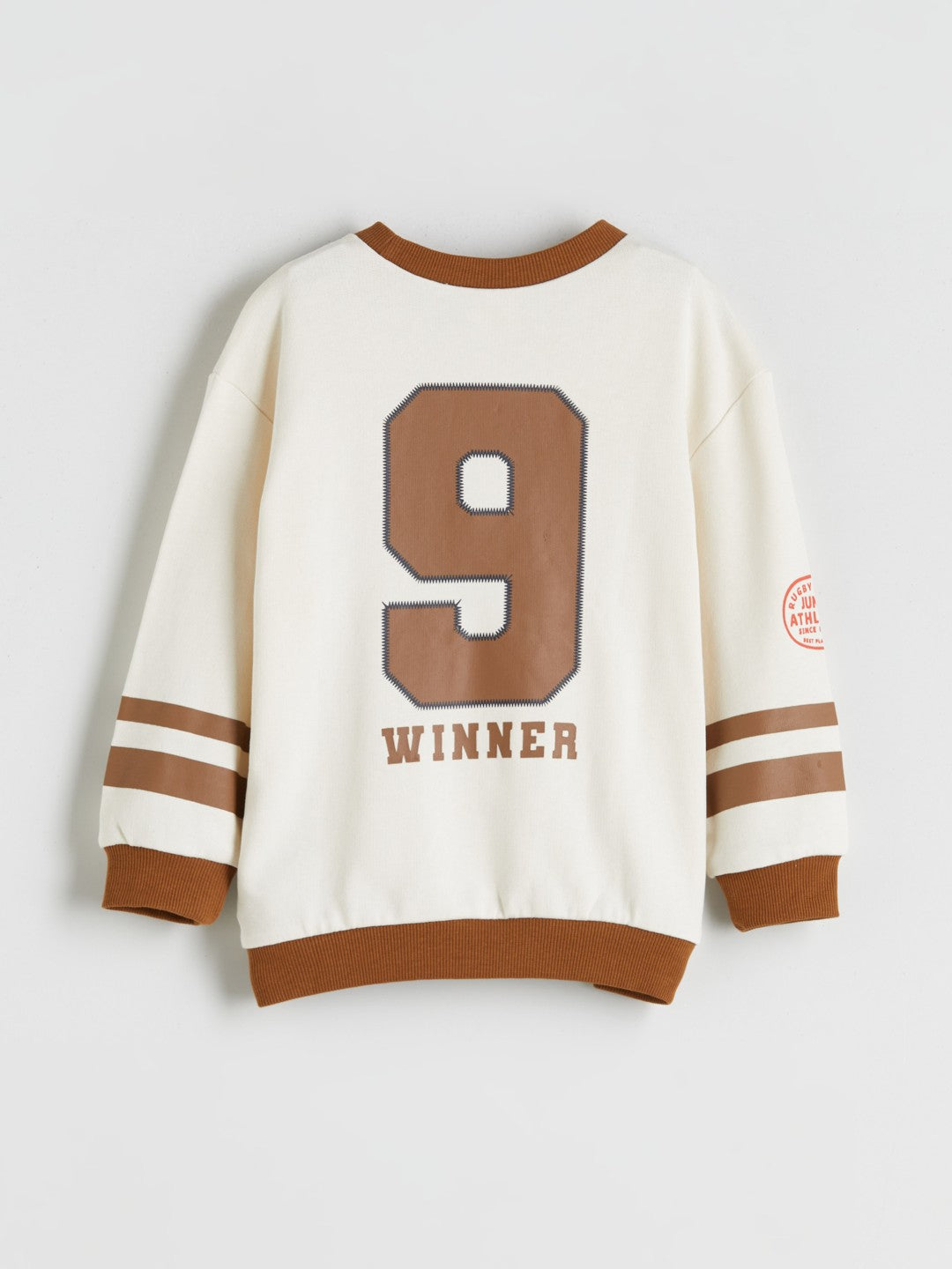 LCW Kids Beige Crew Neck Printed Boys Sweatshirt