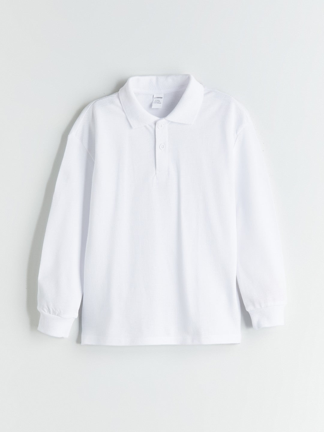 LCW Kids White Polo Neck Basic Boys T-Shirt