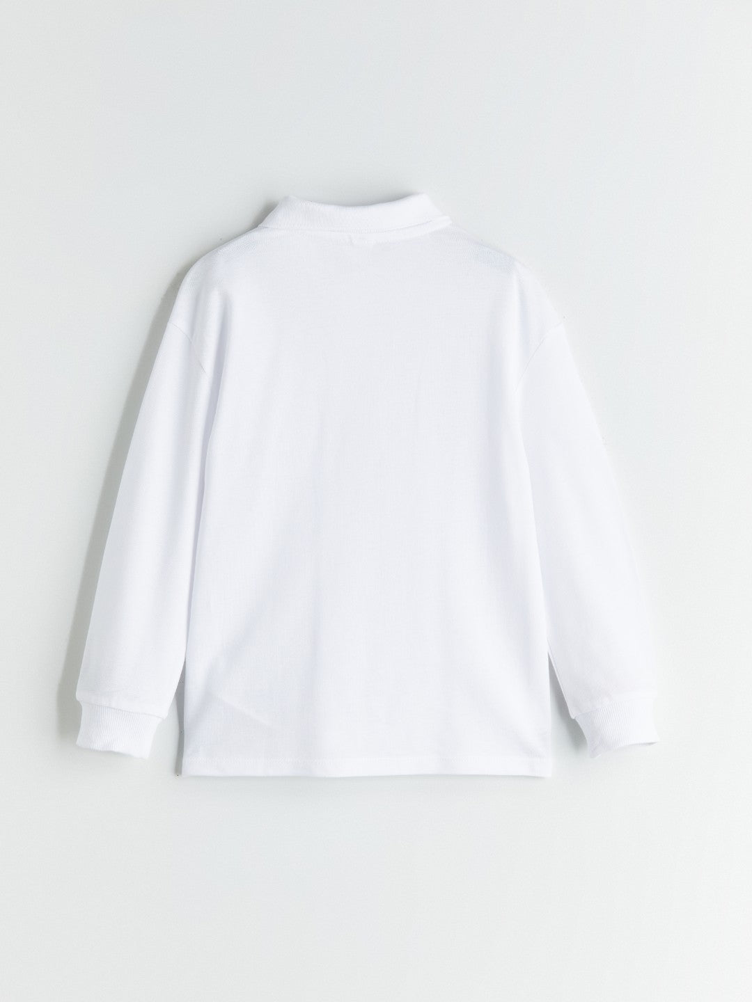 LCW Kids White Polo Neck Basic Boys T-Shirt