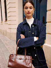 LCW Classic Indigo Shirt Collar Women Jean Jacket