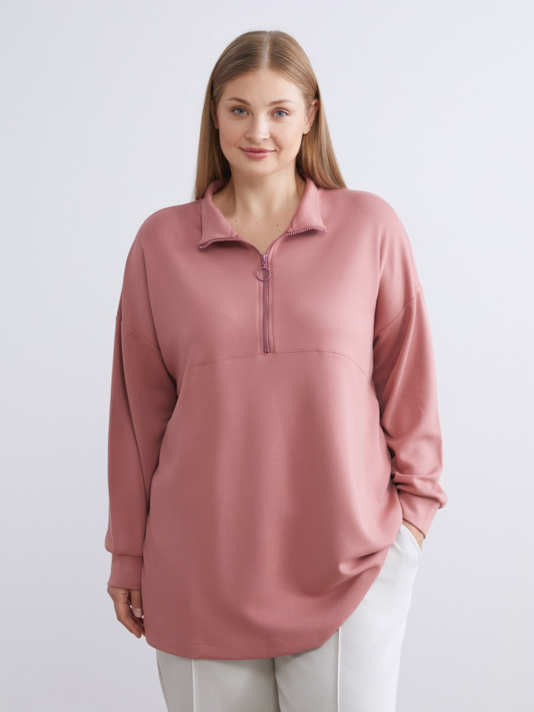 LCW Modest Funnel Neck Women Sweatshirt Tunic